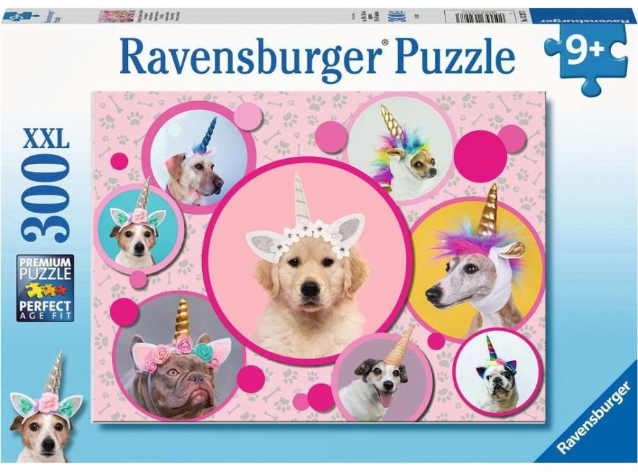 RAVENSBURGER Puzzle Roztomilí psí jednorožci XXL 300 dílků