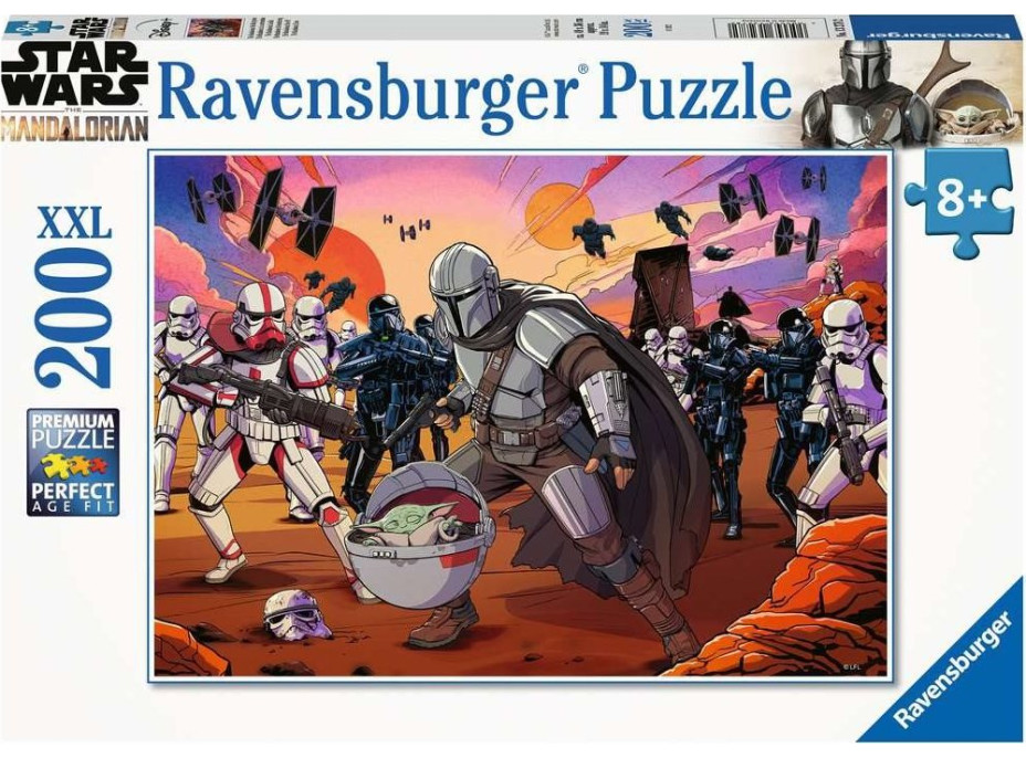 RAVENSBURGER Puzzle Star Wars - Mandalorian: Tváří v tvář XXL 200 dílků