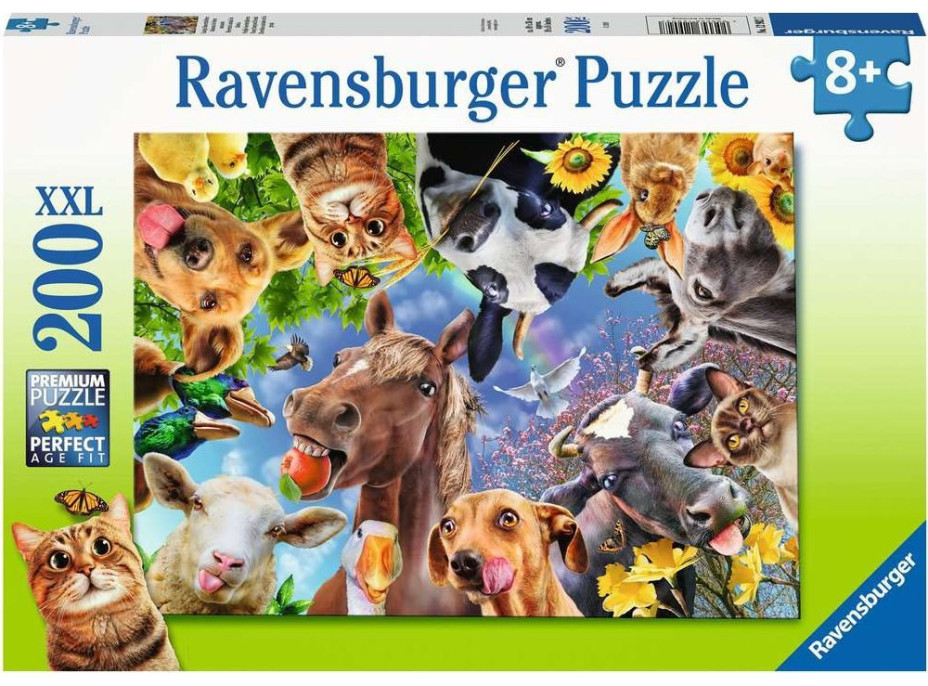 RAVENSBURGER Puzzle Veselá zvířátka ze statku XXL 200 dílků