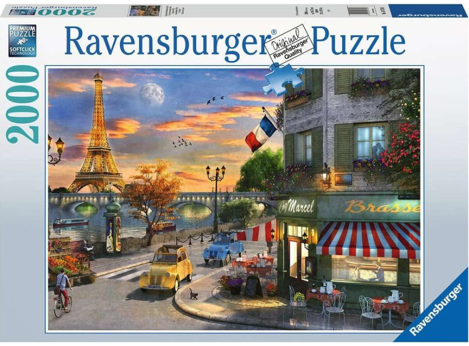 RAVENSBURGER Puzzle Západ slunce v Paříži 2000 dílků