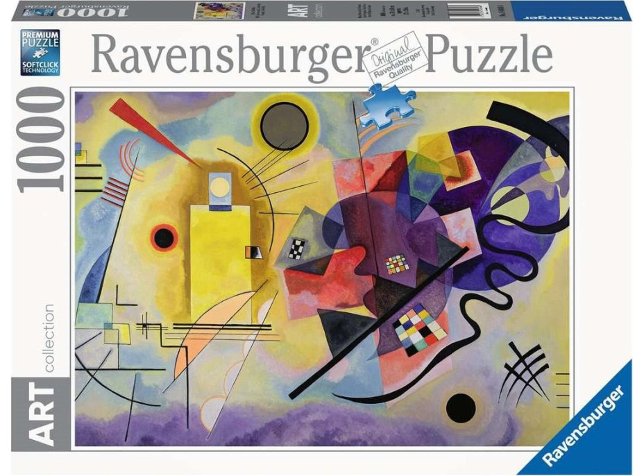 RAVENSBURGER Puzzle Art Collection: Žlutá, červená, modrá 1000 dílků