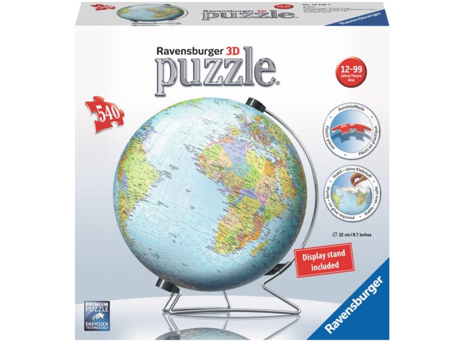 RAVENSBURGER Puzzleball Globus (Zeměkoule) 540 dílků