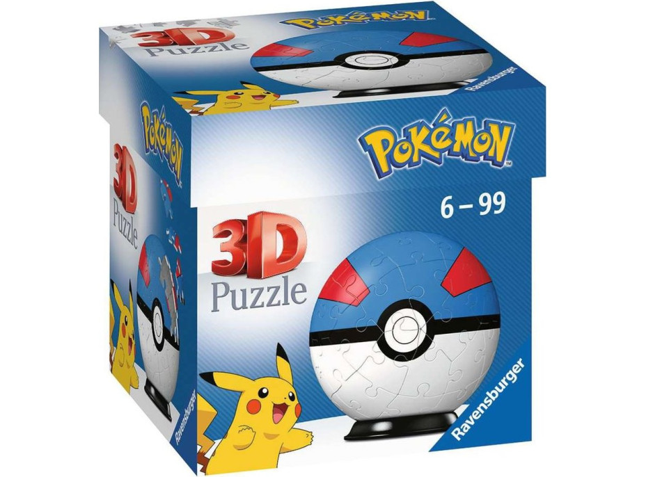 RAVENSBURGER Puzzleball Pokémon: Greatball 54 dílků