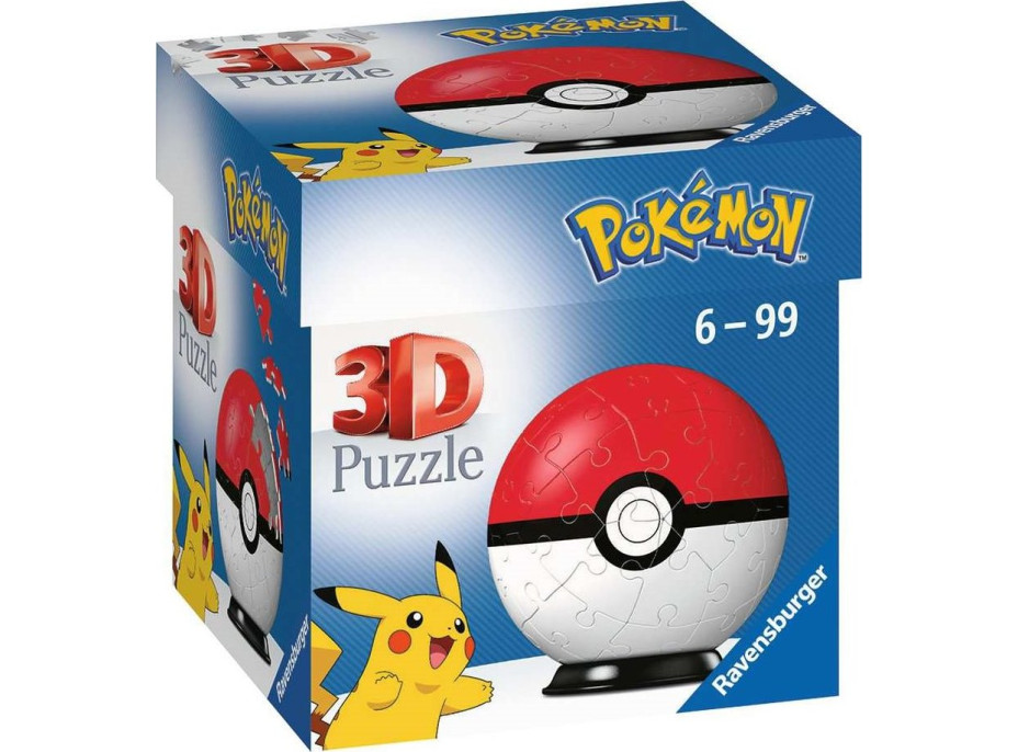 RAVENSBURGER Puzzleball Pokémon: Pokeball 54 dílků