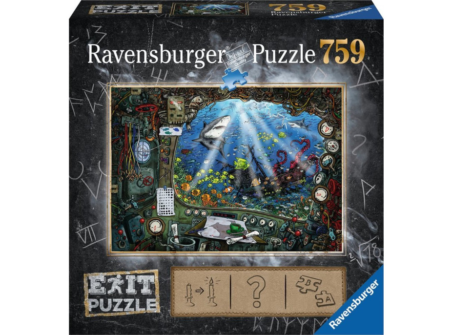 RAVENSBURGER Únikové EXIT puzzle V ponorce 759 dílků