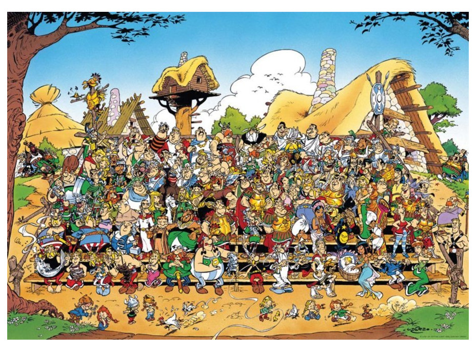 RAVENSBURGER Puzzle Asterix a Obelix: Rodinná fotka 1000 dílků