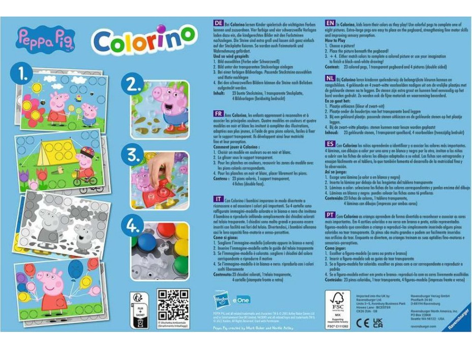 RAVENSBURGER Colorino Prasátko Peppa