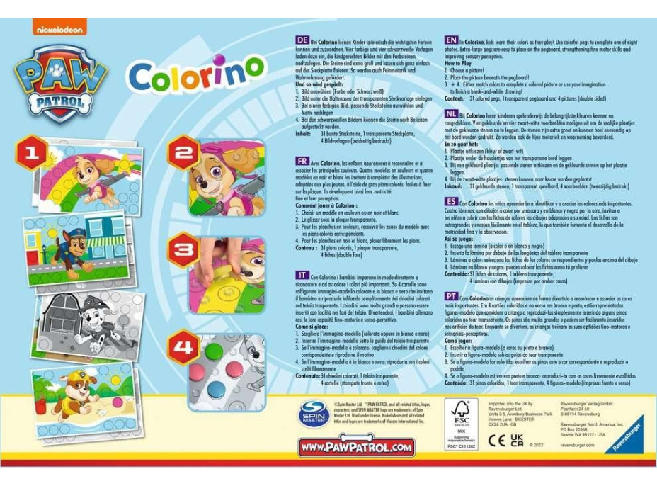 RAVENSBURGER Colorino Tlapková patrola