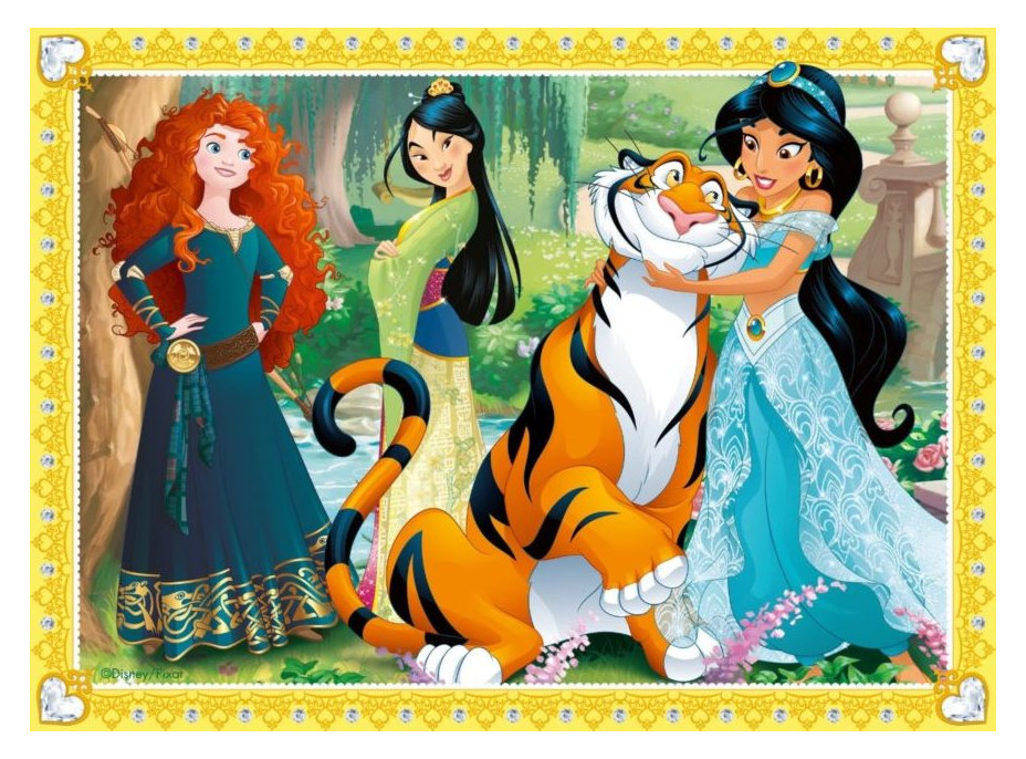 RAVENSBURGER Puzzle Disney Princezny: Láskyplná péče 4v1 (12,16,20,24 dílků)