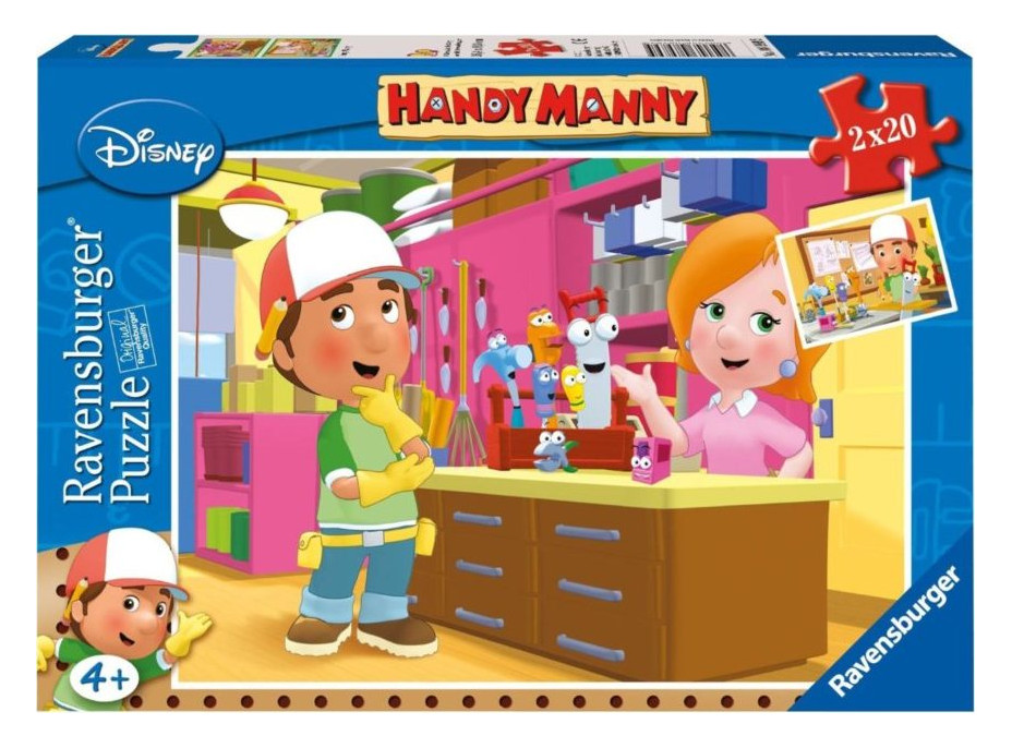 RAVENSBURGER Puzzle Mistr Manny (Handy Manny) 2x20 dílků