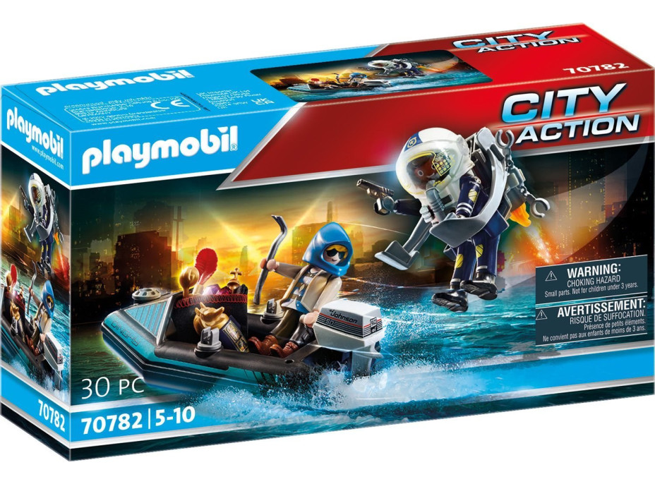 PLAYMOBIL® City Action 70782 Policejní Jetpack: Zatčení zloděje umění