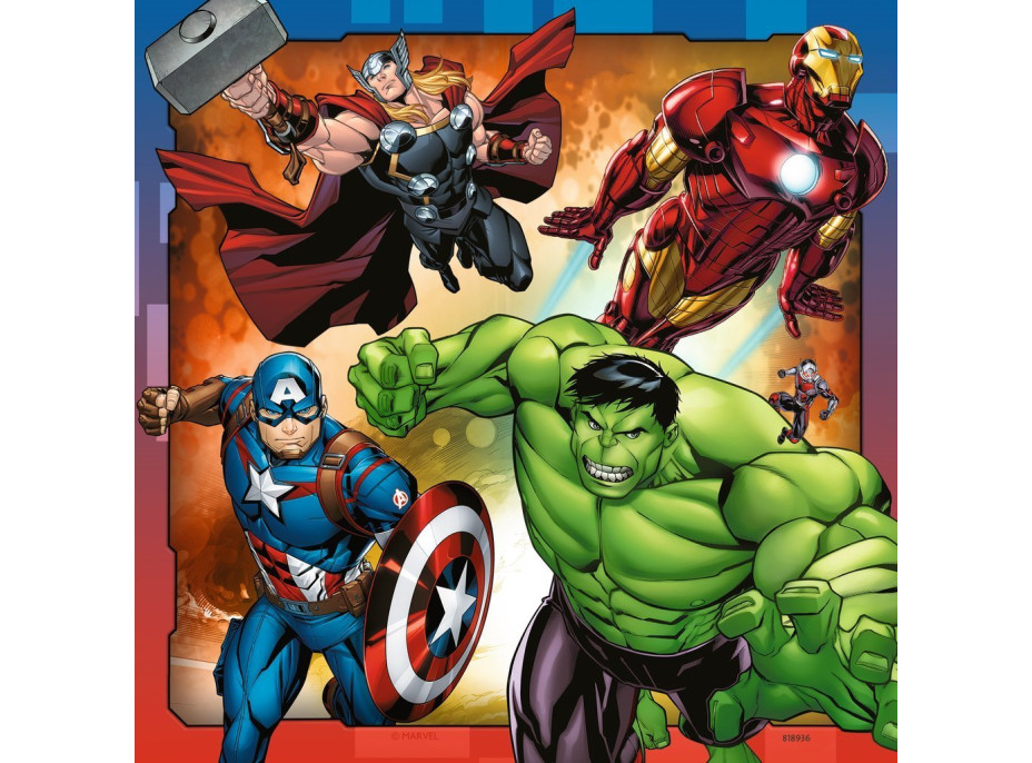 RAVENSBURGER Puzzle Avengers 3x49 dílků