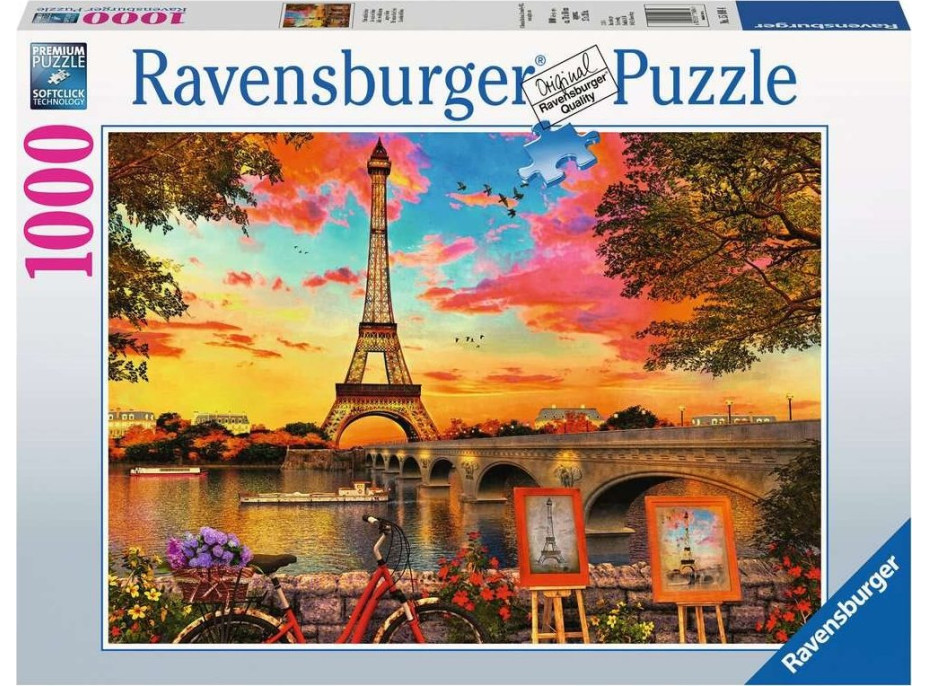 RAVENSBURGER Puzzle Břehy Seiny 1000 dílků