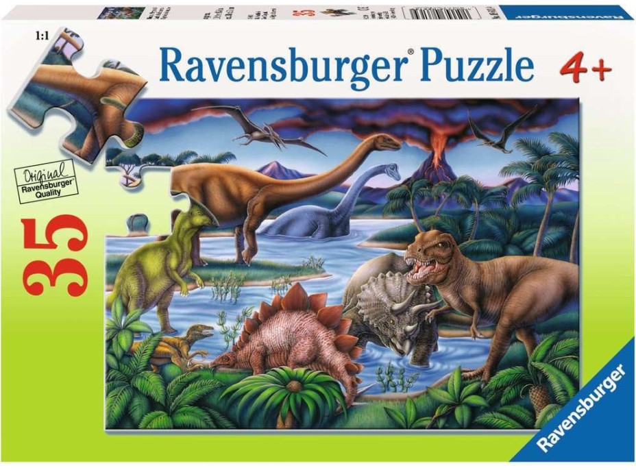 RAVENSBURGER Puzzle Dinosauři 35 dílků