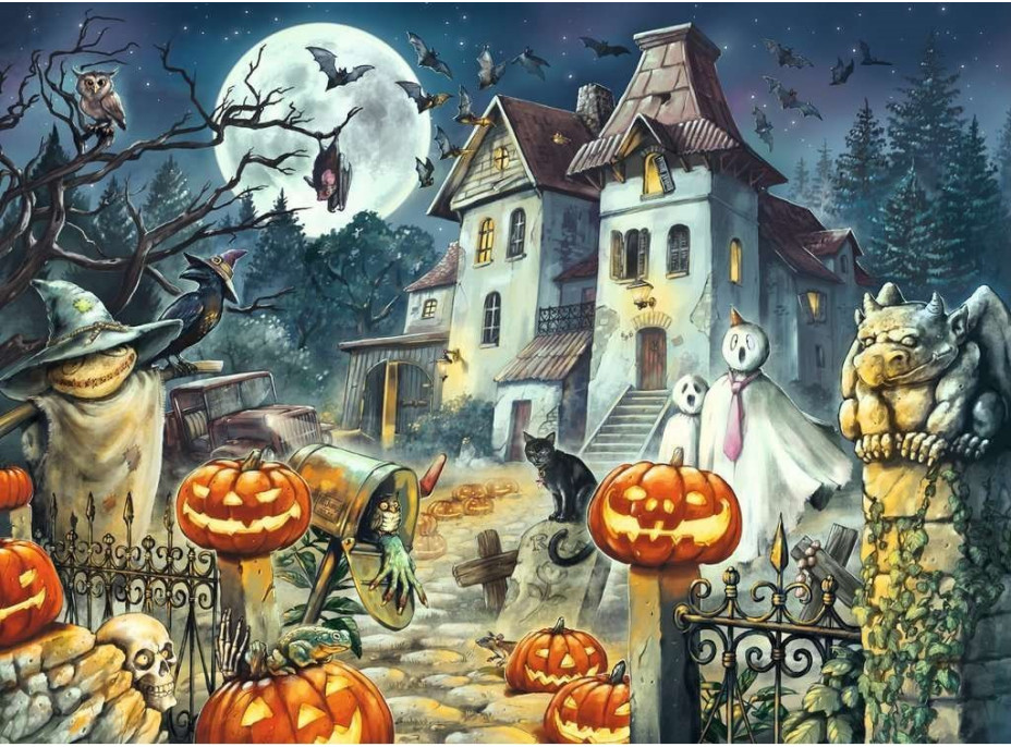 RAVENSBURGER Puzzle Halloweenský dům XXL 300 dílků