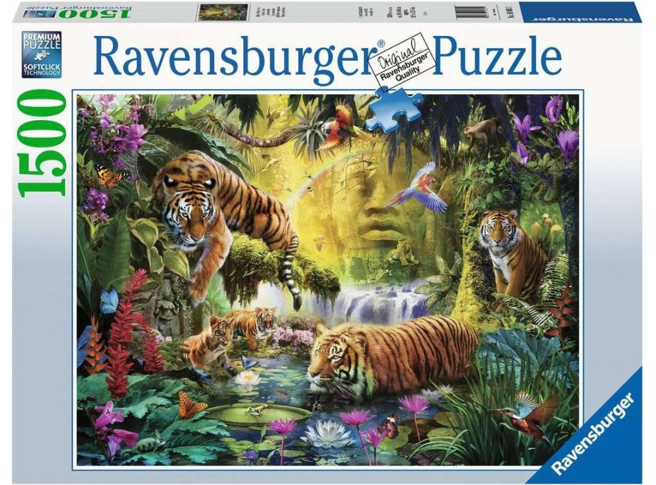RAVENSBURGER Puzzle Pokojní tygři 1500 dílků