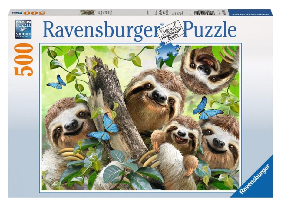 RAVENSBURGER Puzzle Lenochodí selfie 500 dílků