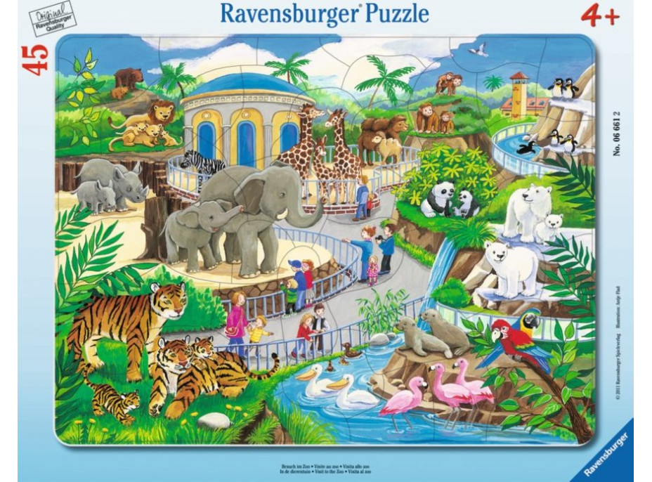 RAVENSBURGER Puzzle Návštěva v ZOO 45 dílků