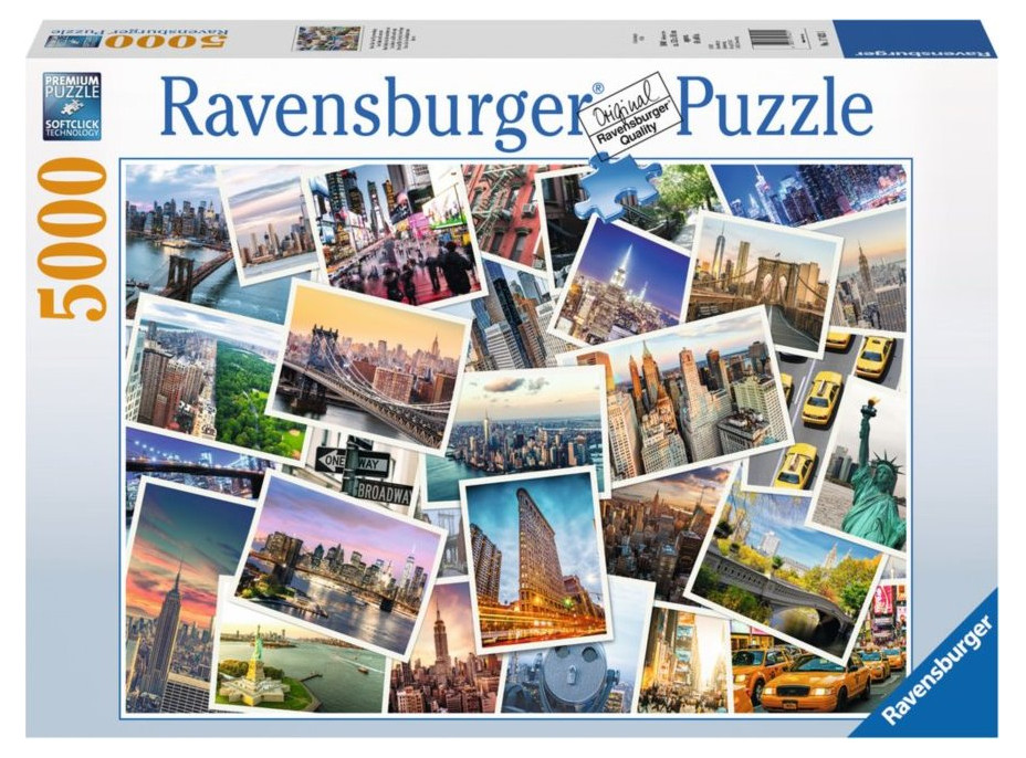 RAVENSBURGER Puzzle New York nikdy nespí 5000 dílků