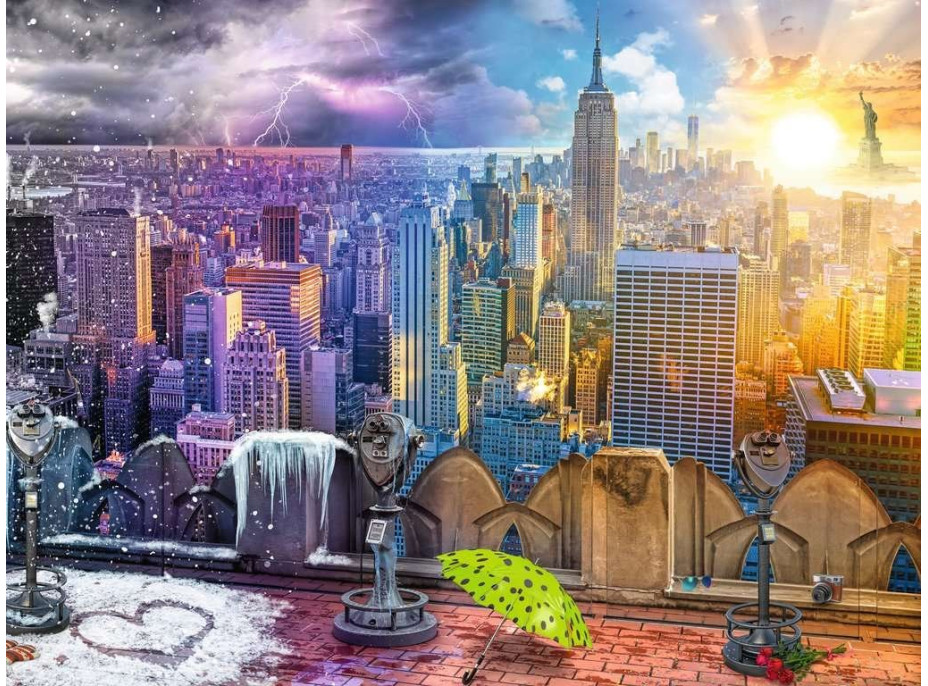 RAVENSBURGER Puzzle Roční období v New Yorku 1500 dílků