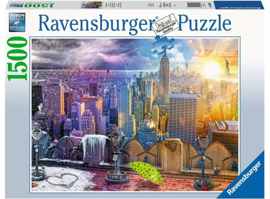 RAVENSBURGER Puzzle Roční období v New Yorku 1500 dílků