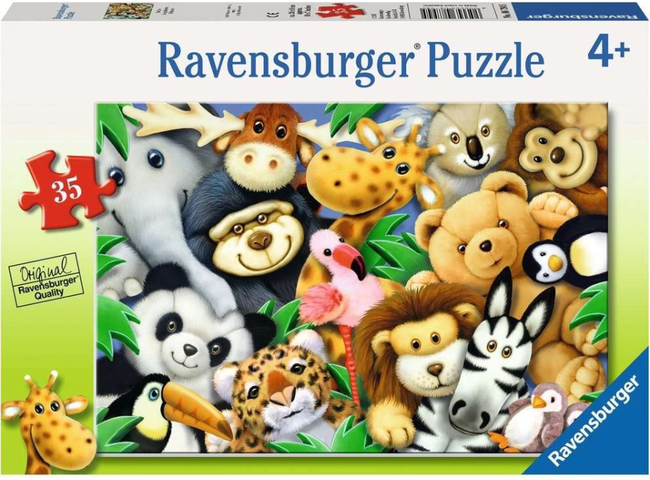 RAVENSBURGER Puzzle Plyšáci 35 dílků