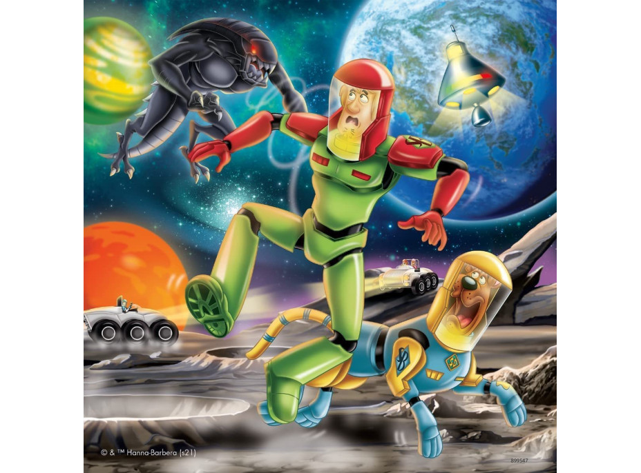 RAVENSBURGER Puzzle Scooby Doo: Noční děsy 3x49 dílků