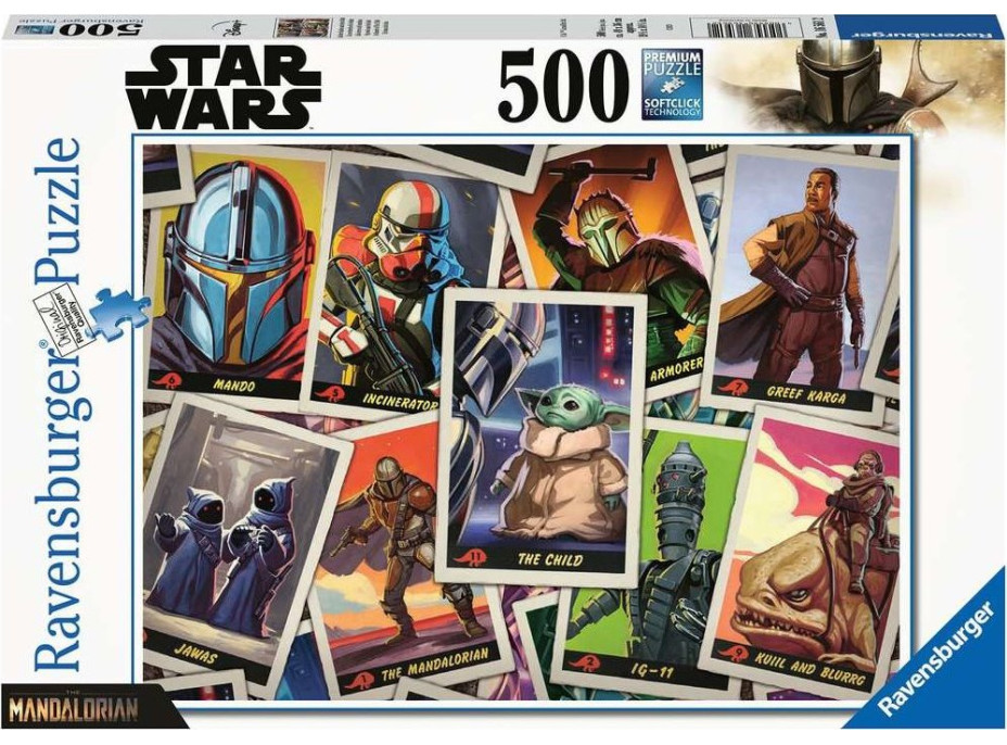RAVENSBURGER Puzzle Star Wars: Mandalorian 500 dílků