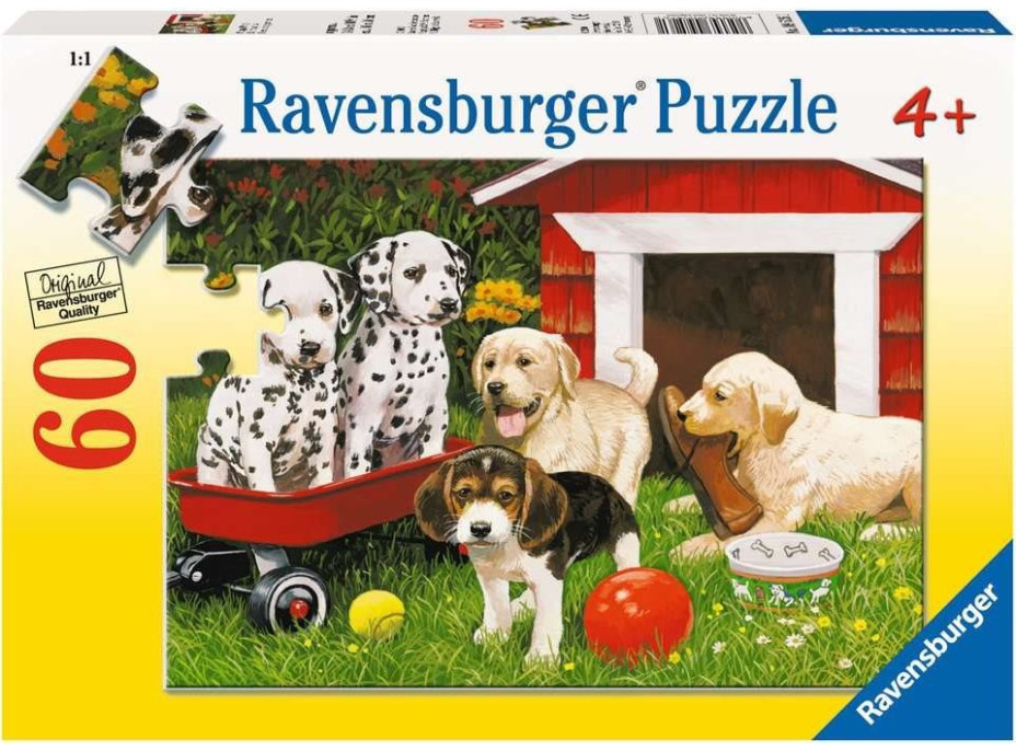 RAVENSBURGER Puzzle Štěněčí párty 60 dílků