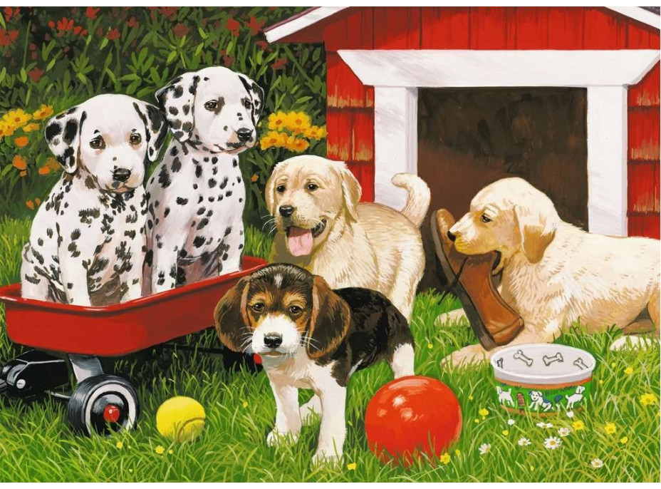RAVENSBURGER Puzzle Štěněčí párty 60 dílků