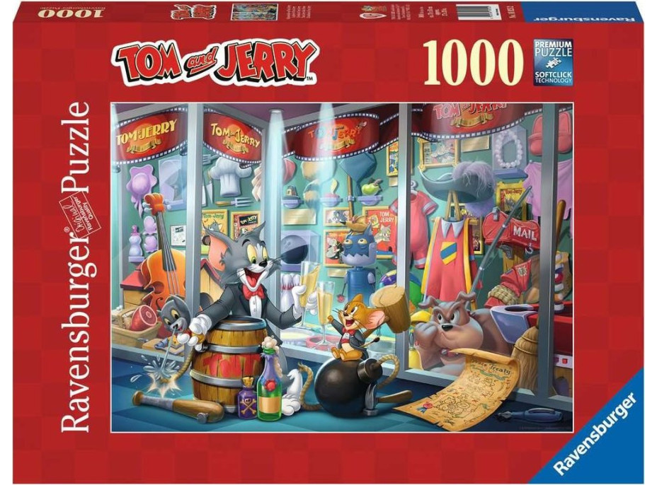 RAVENSBURGER Puzzle Tom & Jerry: Síň slávy 1000 dílků