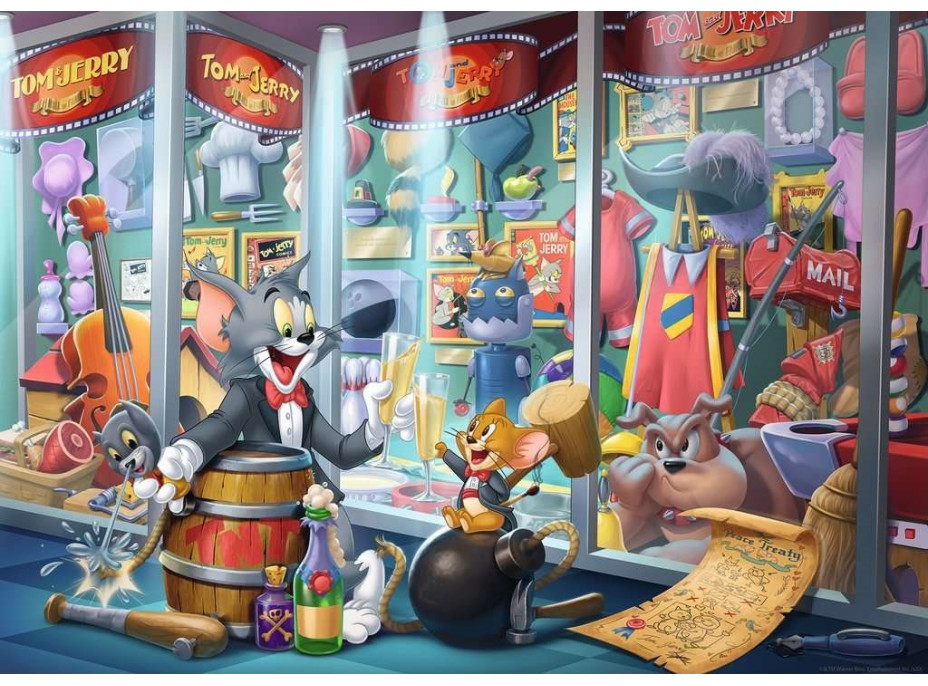 RAVENSBURGER Puzzle Tom & Jerry: Síň slávy 1000 dílků
