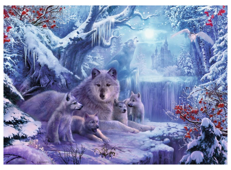 RAVENSBURGER Puzzle Vlci v zimě 1000 dílků