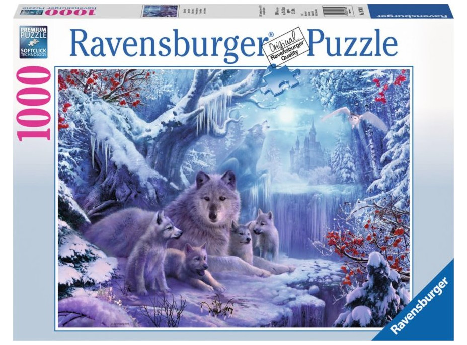 RAVENSBURGER Puzzle Vlci v zimě 1000 dílků