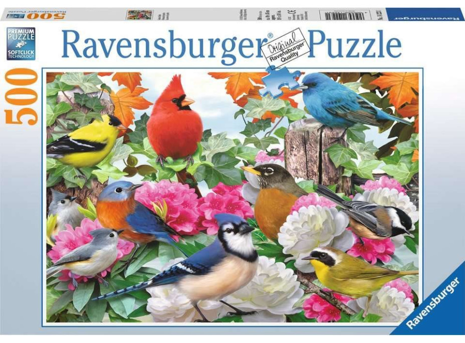 RAVENSBURGER Puzzle Zahradní ptáci 500 dílků