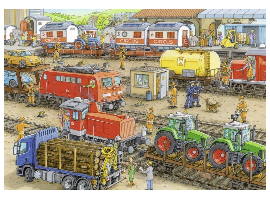 RAVENSBURGER Puzzle Rušné vlakové nádraží 2x24 dílků