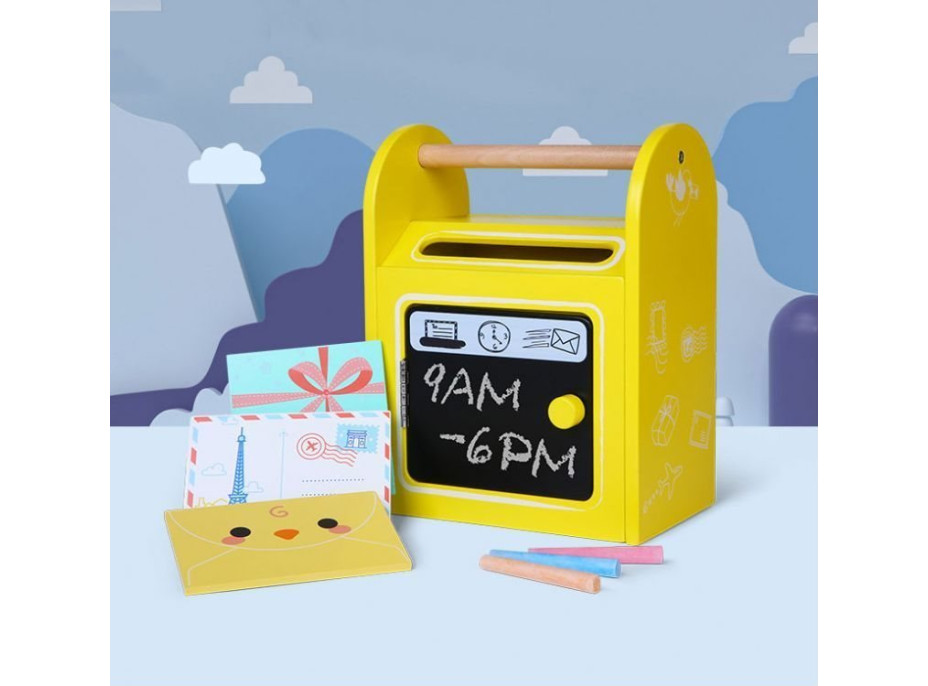 ECOTOYS Dřevěná Poštovní schránka