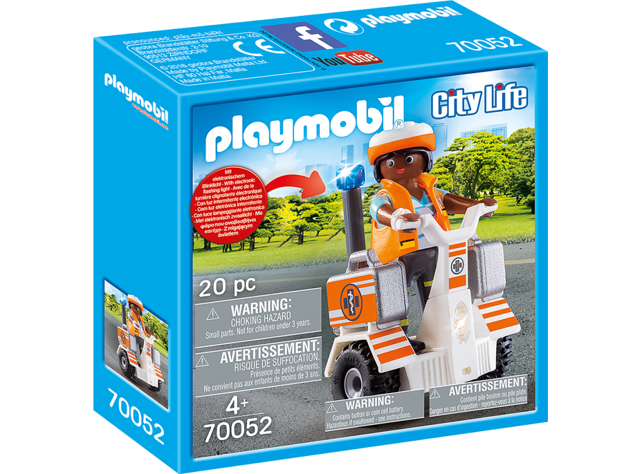 PLAYMOBIL® City Life 70052 Zásahová dvoukolka záchranářů se světly