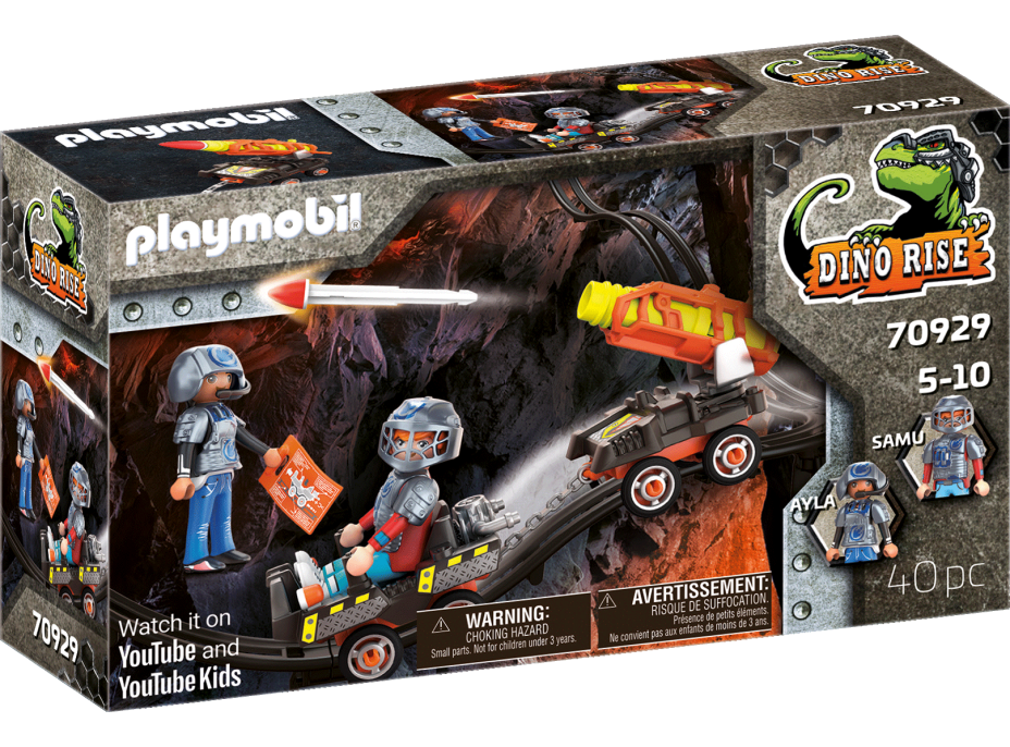 PLAYMOBIL® Dino Rise 70929 Dino Mine Vozík s raketami