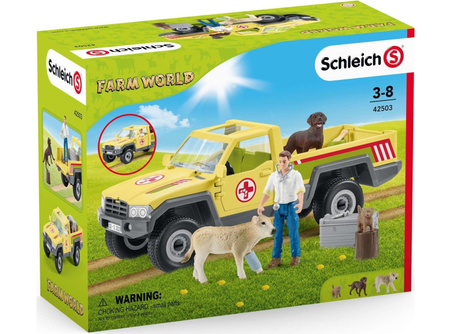 SCHLEICH Farm World® 42503 Záchranné terénní auto s veterinářem