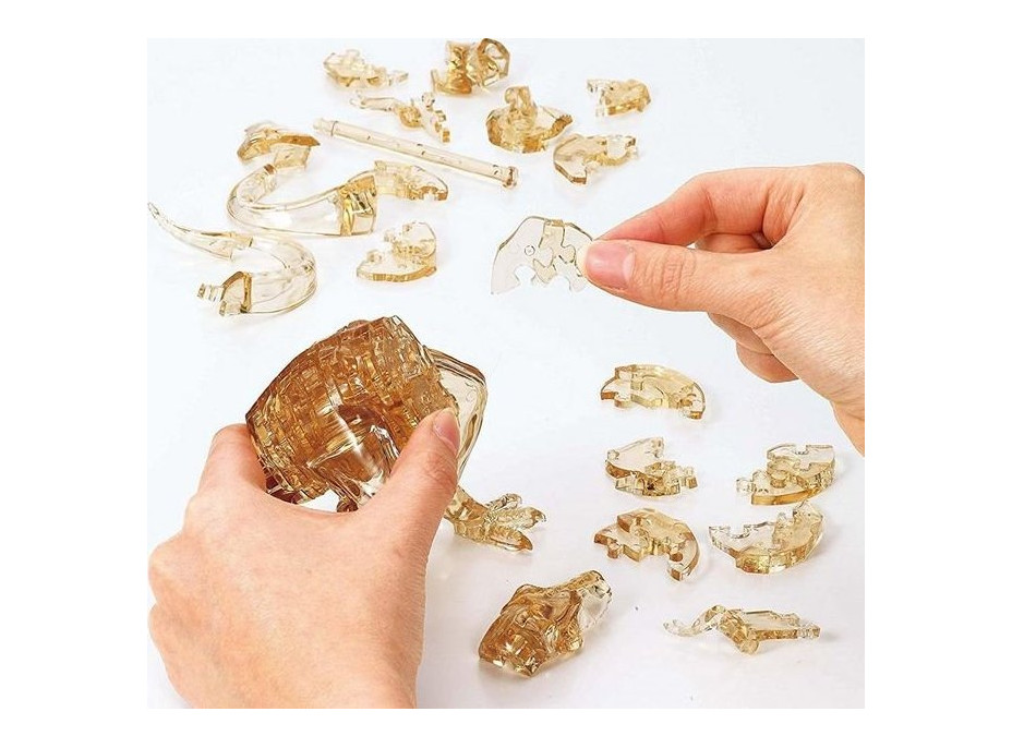 HCM KINZEL 3D Crystal puzzle Tyranosaurus žlutý 49 dílků