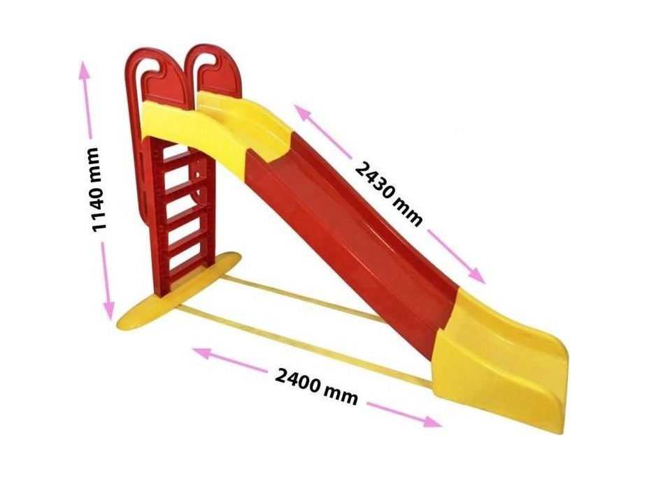 DOLONI Skluzavka 243cm červeno-žlutá