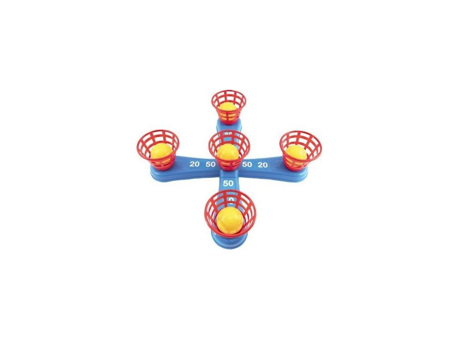 Házecí hra - Kříž s kruhy a košíčky s míčky
