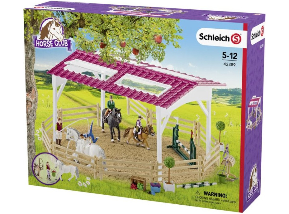 SCHLEICH Horse Club® 42389 Jezdecká škola s jezdci a koňmi