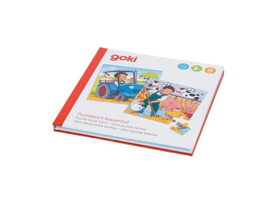 GOKI Magnetická puzzle kniha Statek 2x20 dílků