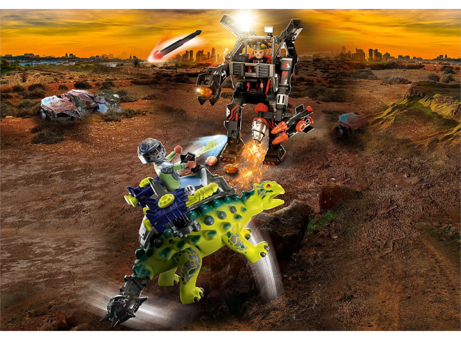 PLAYMOBIL® Dino Rise 70626 Saichania: Obrana robota bojovníka
