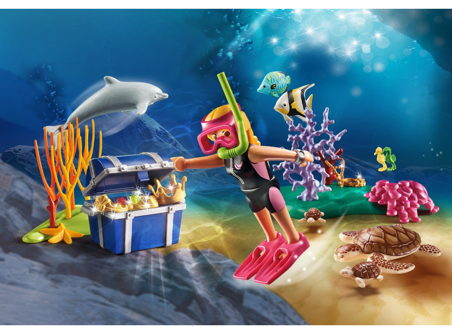 PLAYMOBIL® Family Fun 70678 Dárkový set Potápěčka s pokladem