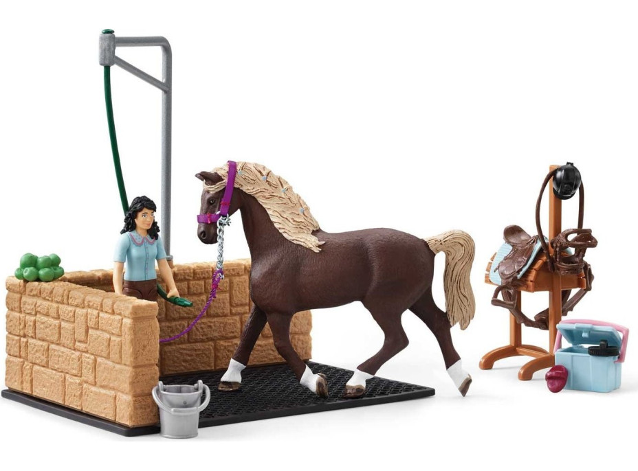 SCHLEICH Horse Club® 42438 Mycí box s Emily a Lunou