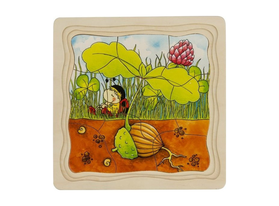 GOKI Vývojové dřevěné puzzle Strom