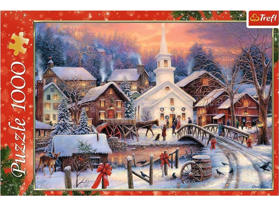 TREFL Puzzle Bílé Vánoce 1000 dílků
